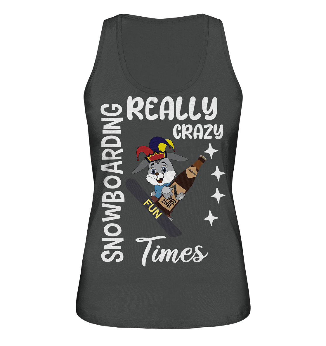 Snowboarding, Crazy Times, Snowboarder, Party - Ladies Organic Tank-Top