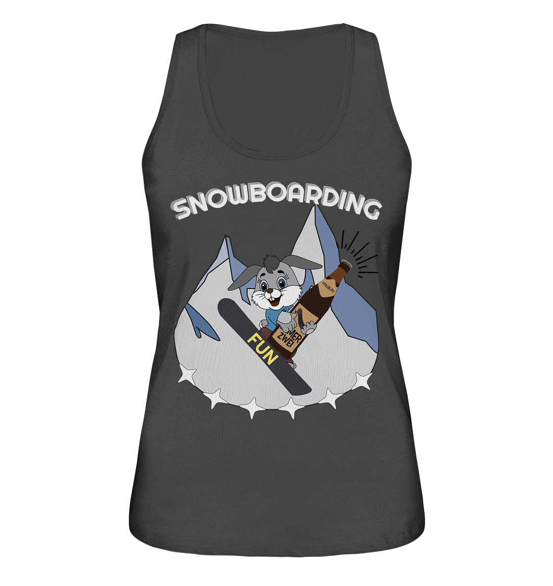 Snowboarder, Apres- Ski, Party danach, Piste, Helles Design - Ladies Organic Tank-Top