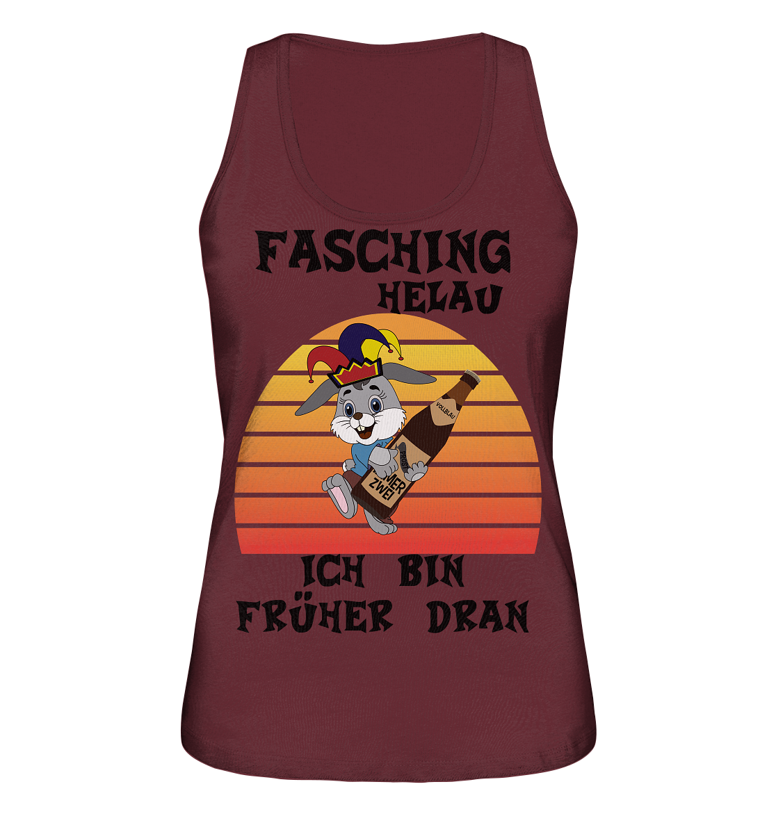 Fasching Helau, Osterhase feiert Karneval, Helau - Ladies Organic Tank-Top