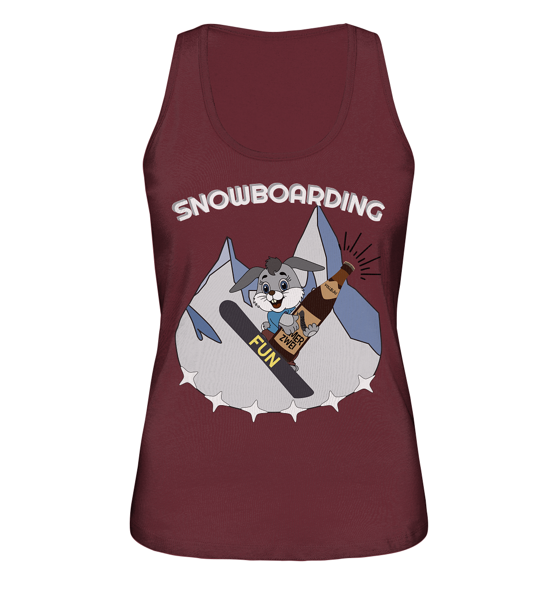 Snowboarder, Apres- Ski, Party danach, Piste, Helles Design - Ladies Organic Tank-Top