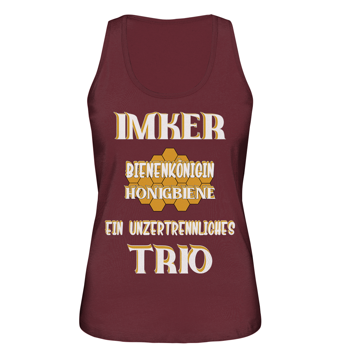 Imker- Bienenkönigin und Honigbiene, einTeam, Pfleger und Schützer von Bienen - Ladies Organic Tank-Top