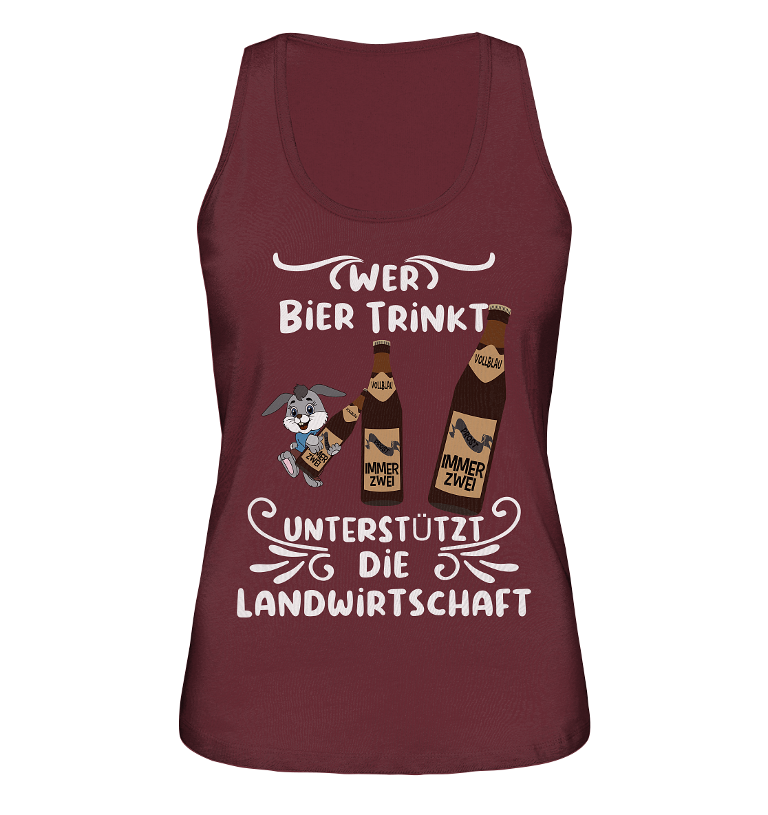 Wer Bier trinkt unterstützt die Landwirtschaft, Party- Shirt - Ladies Organic Tank-Top