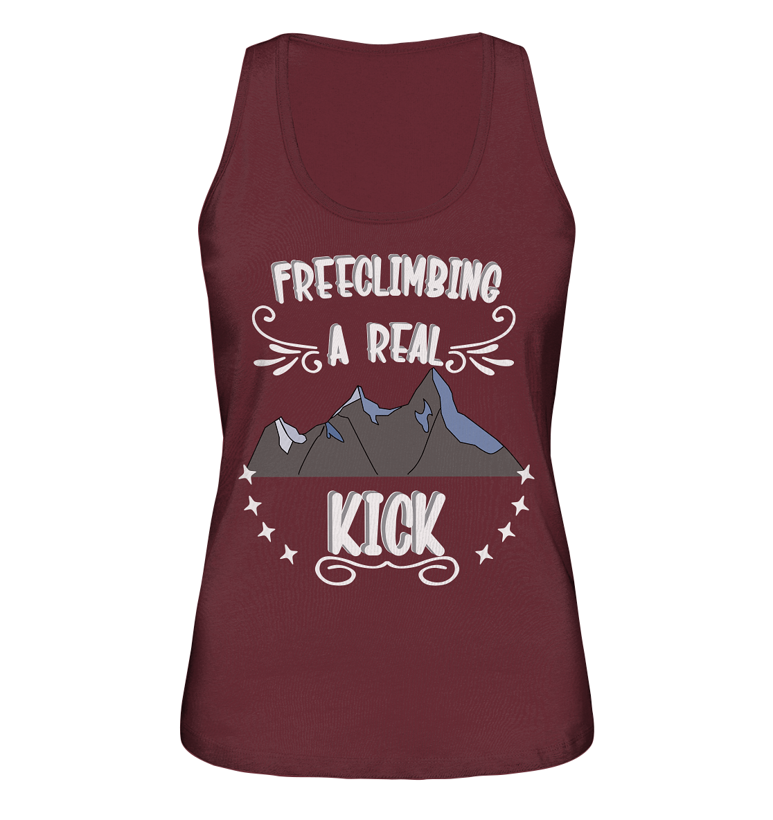 Freeclimbing - a real kick, sportlich & gefährlich - Ladies Organic Tank-Top