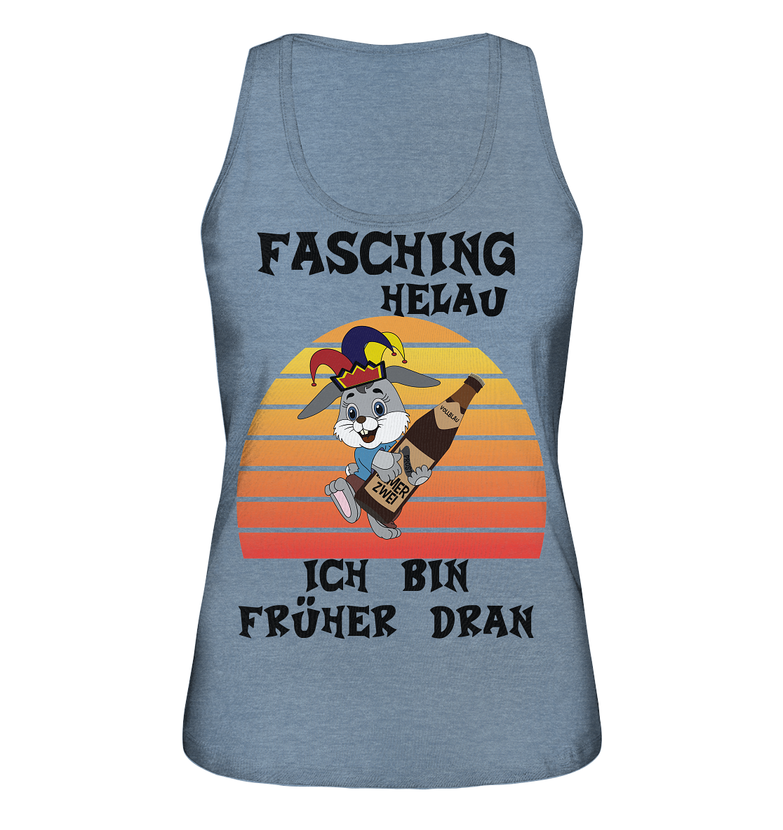 Fasching Helau, Osterhase feiert Karneval, Helau - Ladies Organic Tank-Top