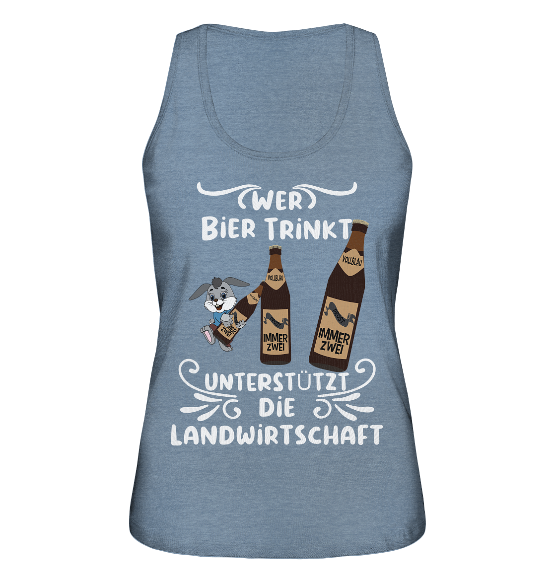 Wer Bier trinkt unterstützt die Landwirtschaft, Party- Shirt - Ladies Organic Tank-Top