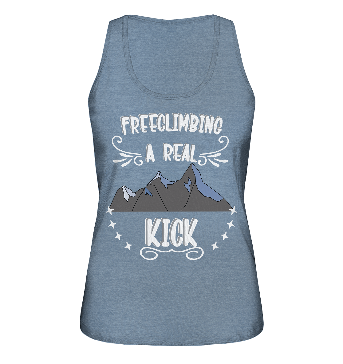 Freeclimbing - a real kick, sportlich & gefährlich - Ladies Organic Tank-Top