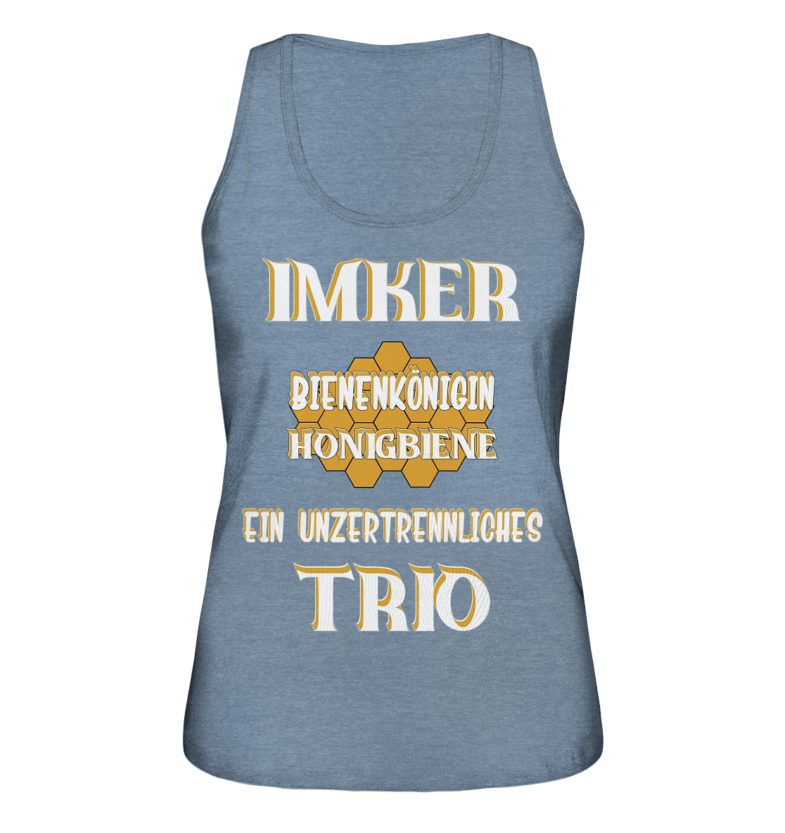 Imker- Bienenkönigin und Honigbiene, einTeam, Pfleger und Schützer von Bienen - Ladies Organic Tank-Top