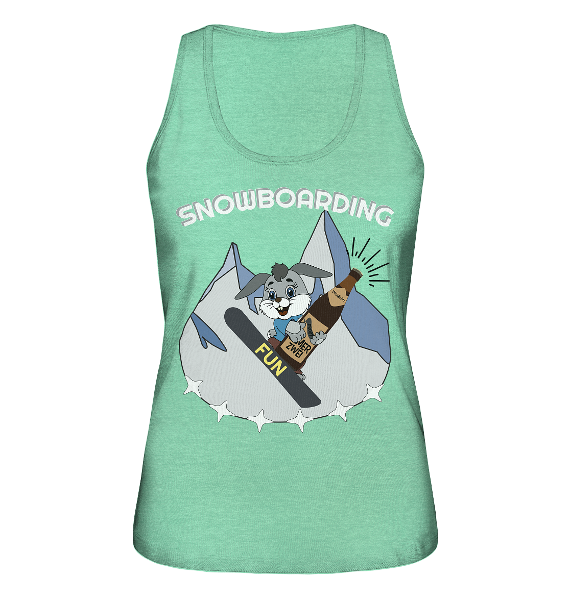 Snowboarder, Apres- Ski, Party danach, Piste, Helles Design - Ladies Organic Tank-Top