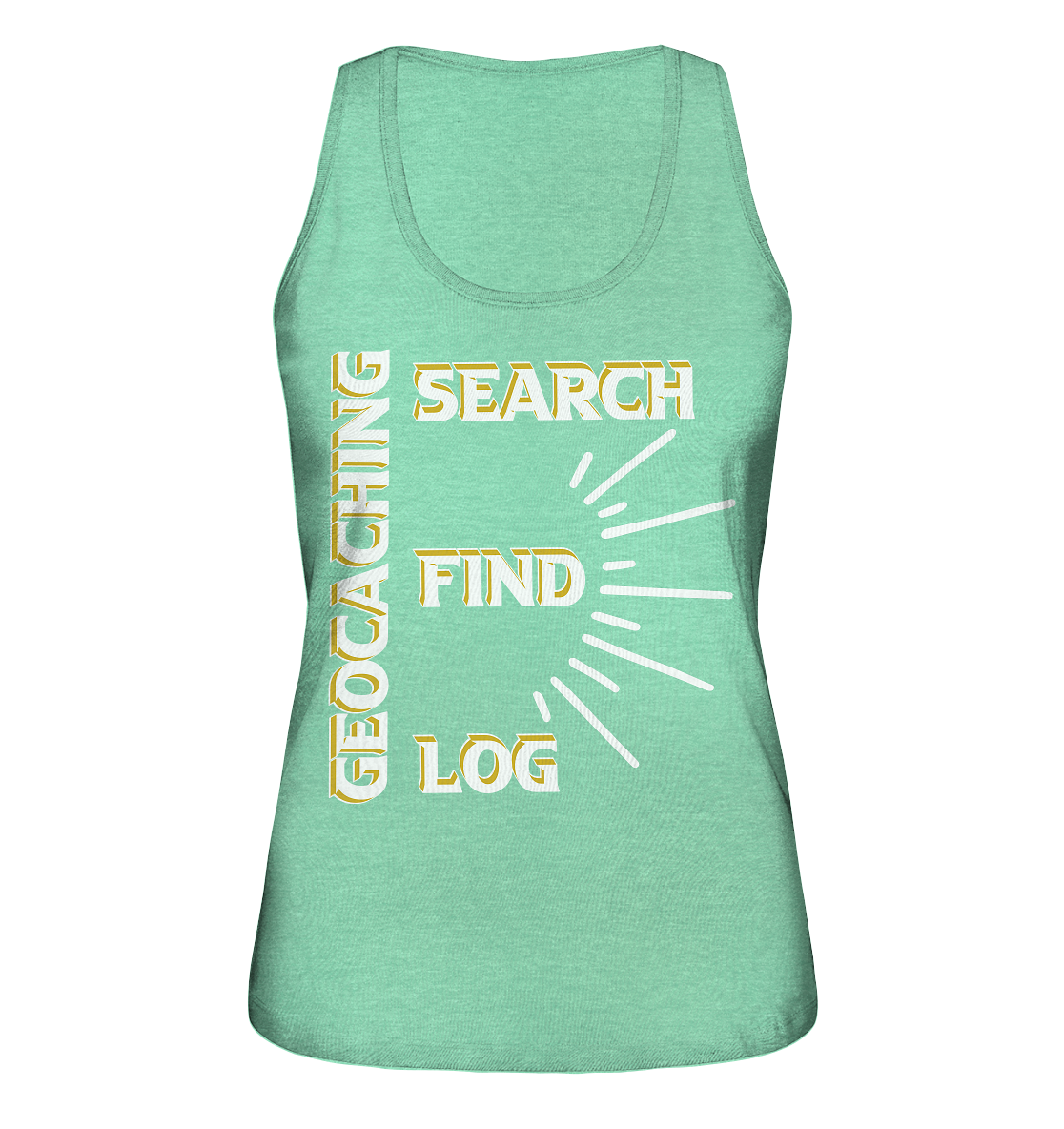 Geocaching-SEARCH-FIND-LOG, Cache Helles Disign - Ladies Organic Tank-Top