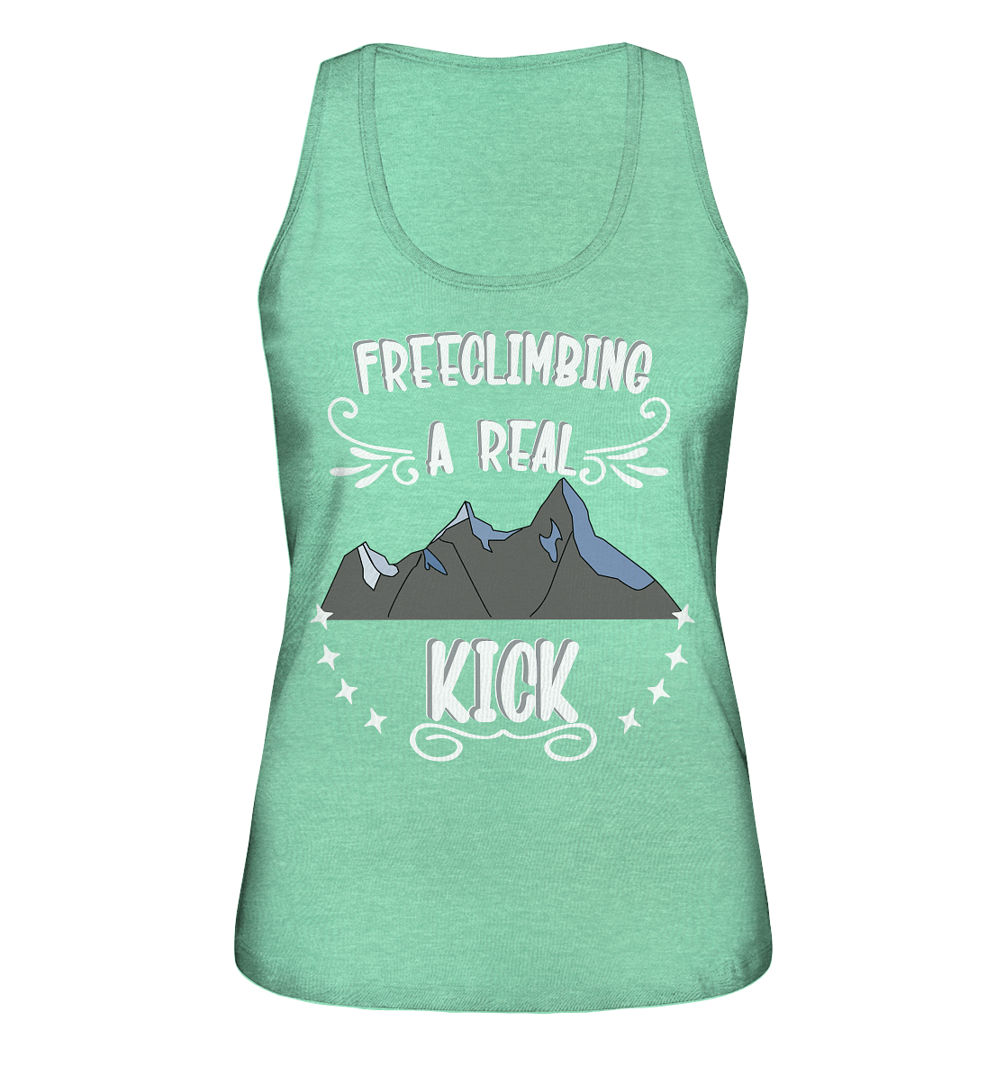 Freeclimbing - a real kick, sportlich & gefährlich - Ladies Organic Tank-Top