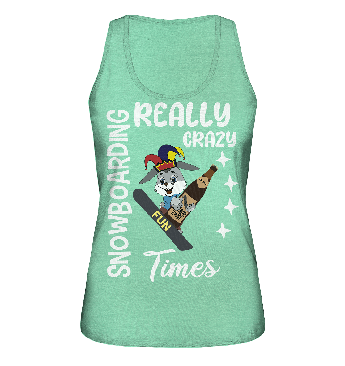 Snowboarding, Crazy Times, Snowboarder, Party - Ladies Organic Tank-Top