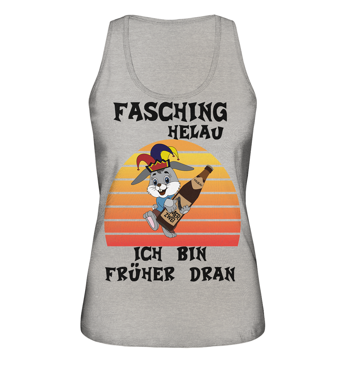 Fasching Helau, Osterhase feiert Karneval, Helau - Ladies Organic Tank-Top