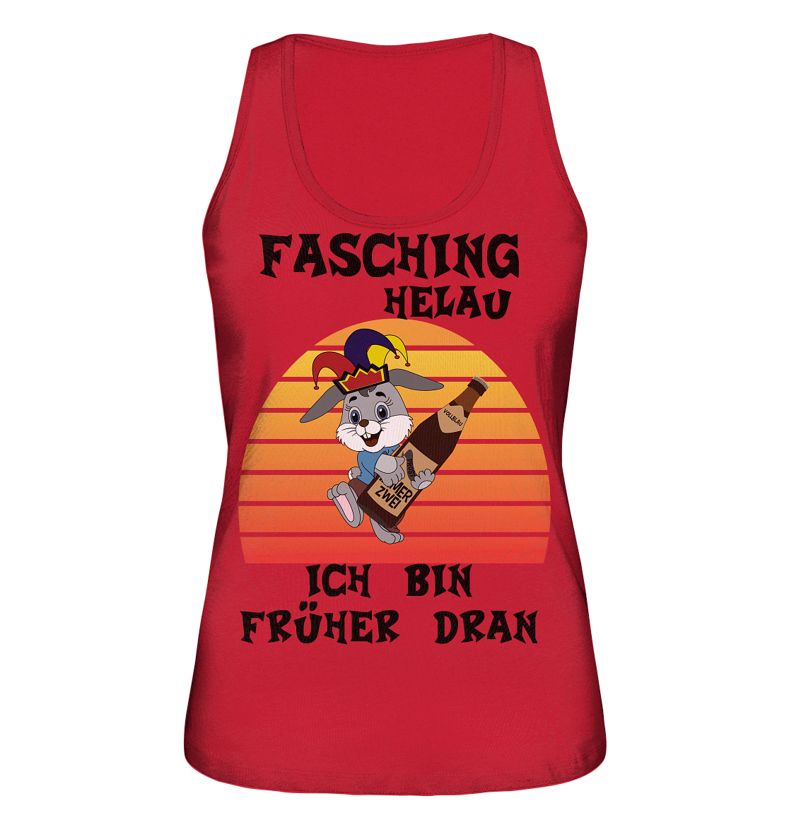 Fasching Helau, Osterhase feiert Karneval, Helau - Ladies Organic Tank-Top