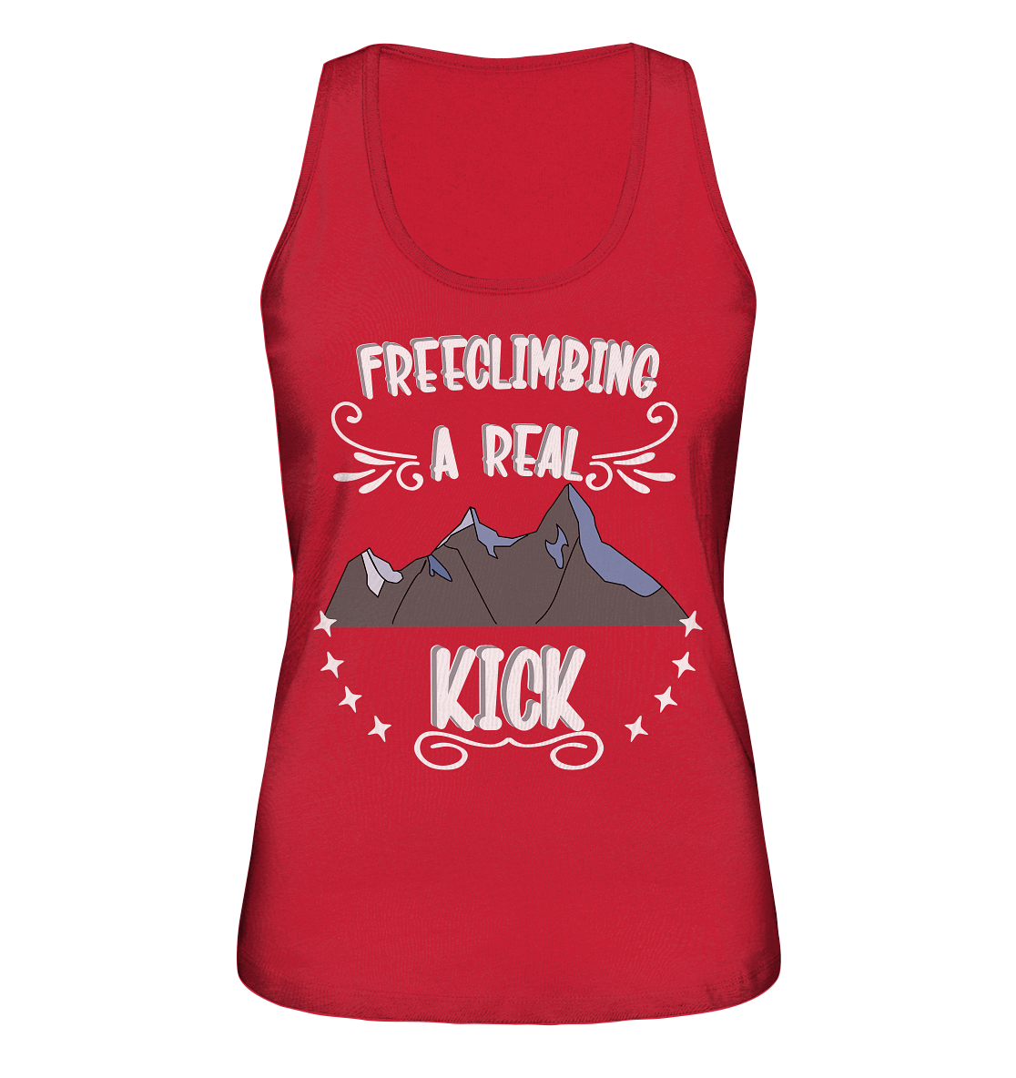 Freeclimbing - a real kick, sportlich & gefährlich - Ladies Organic Tank-Top