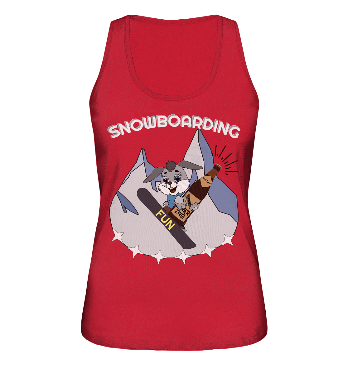 Snowboarder, Apres- Ski, Party danach, Piste, Helles Design - Ladies Organic Tank-Top