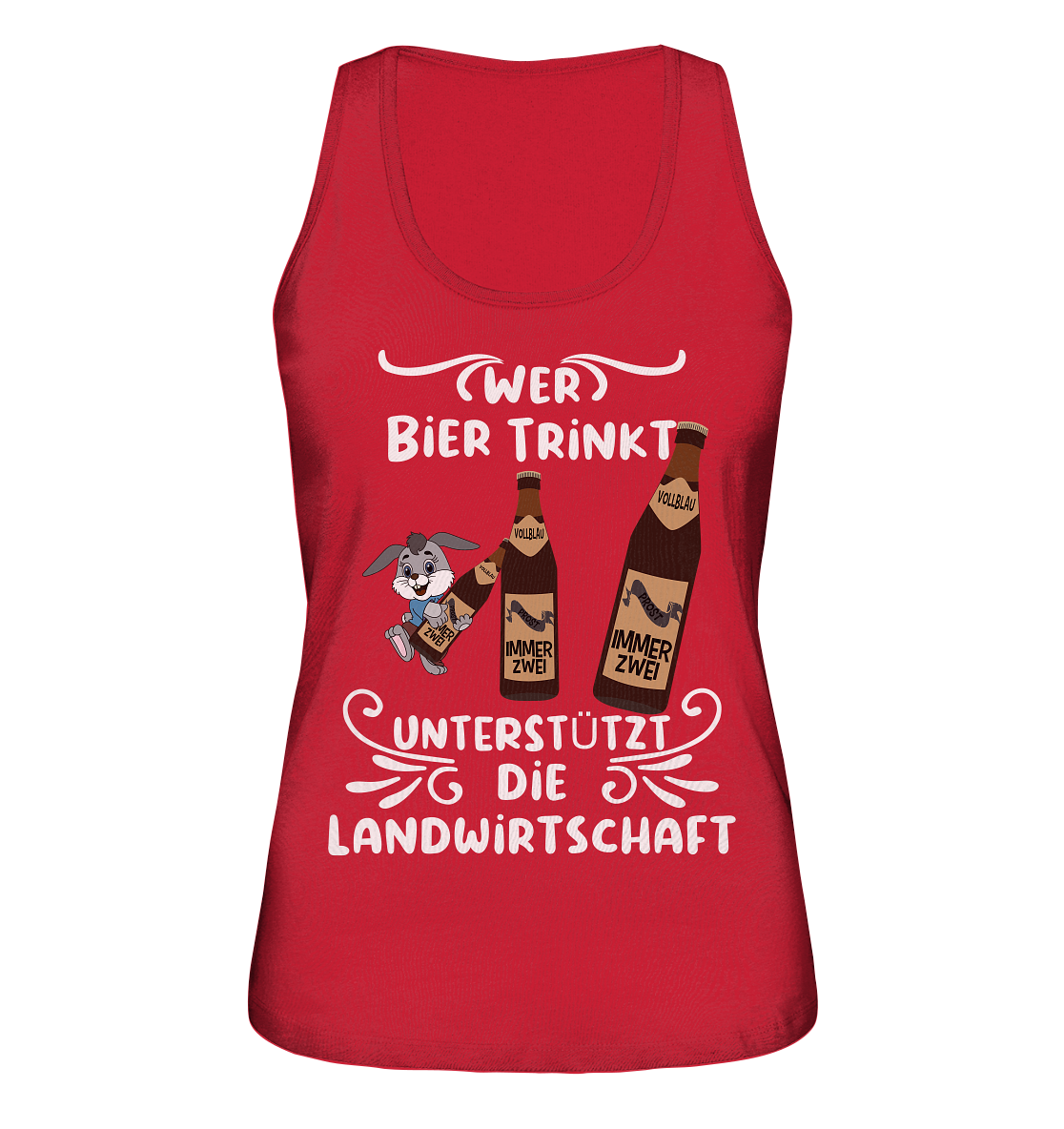 Wer Bier trinkt unterstützt die Landwirtschaft, Party- Shirt - Ladies Organic Tank-Top