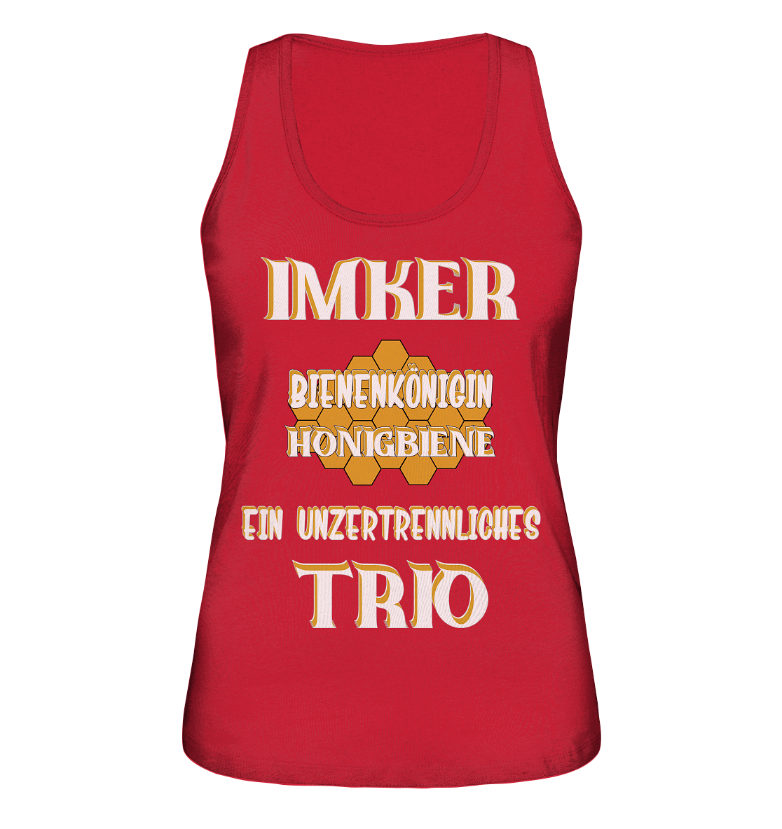 Imker- Bienenkönigin und Honigbiene, einTeam, Pfleger und Schützer von Bienen - Ladies Organic Tank-Top