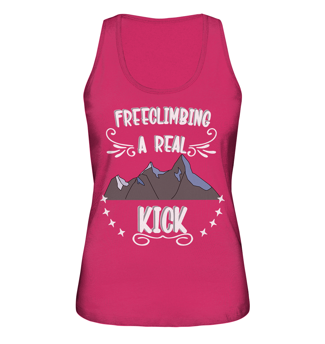 Freeclimbing - a real kick, sportlich & gefährlich - Ladies Organic Tank-Top