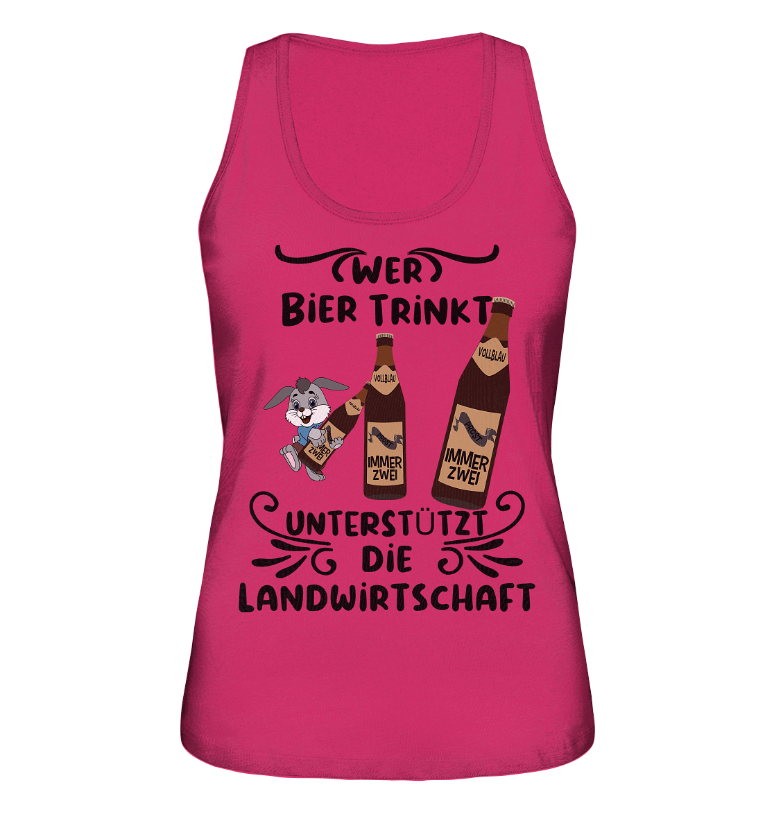 Wer Bier trinkt, Landwirtschaft unterstützen, Party - Ladies Organic Tank-Top