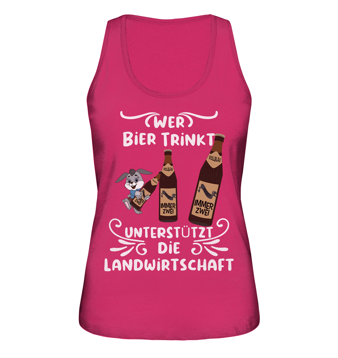 Wer Bier trinkt unterstützt die Landwirtschaft, Party- Shirt - Ladies Organic Tank-Top