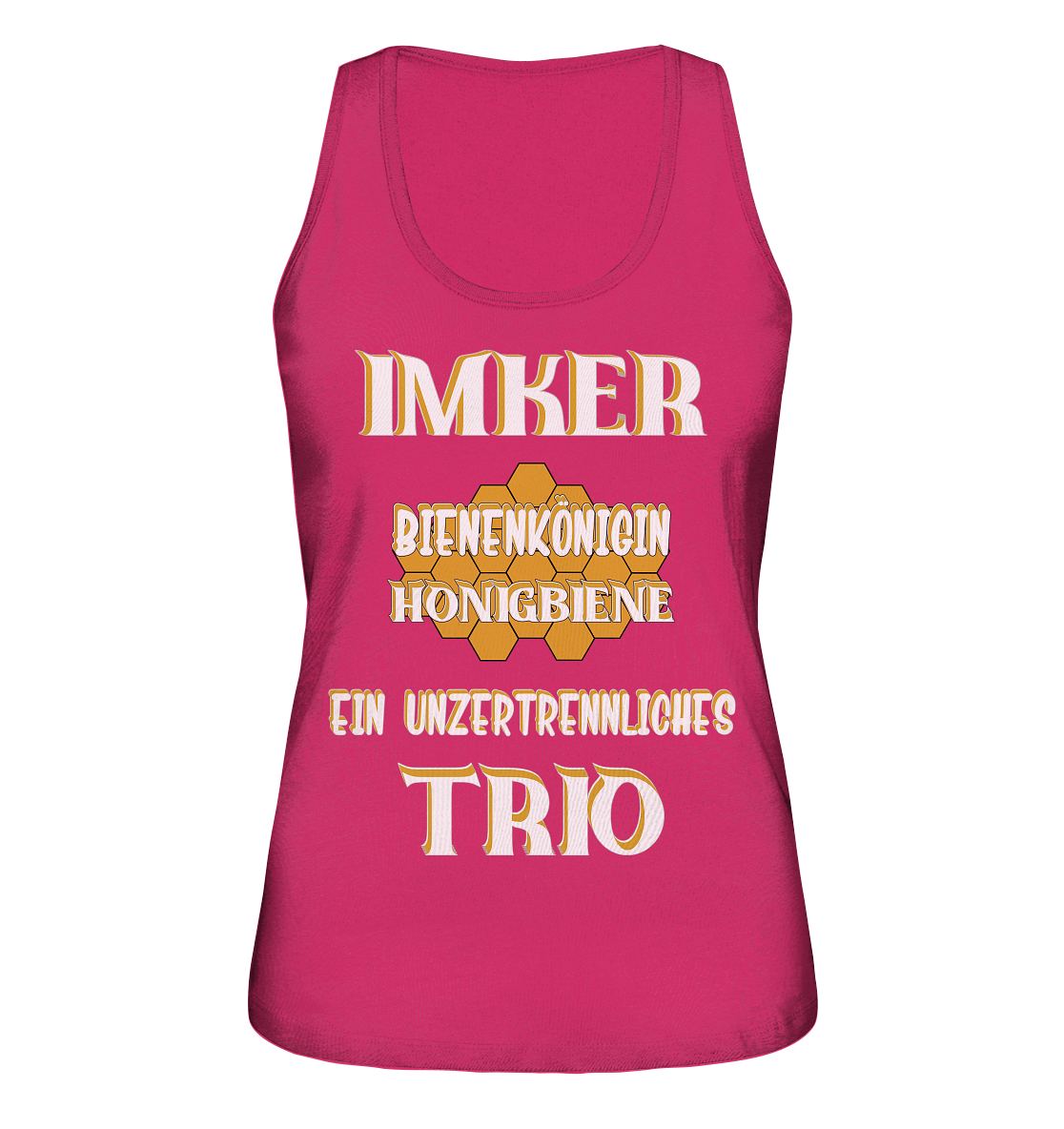 Imker- Bienenkönigin und Honigbiene, einTeam, Pfleger und Schützer von Bienen - Ladies Organic Tank-Top