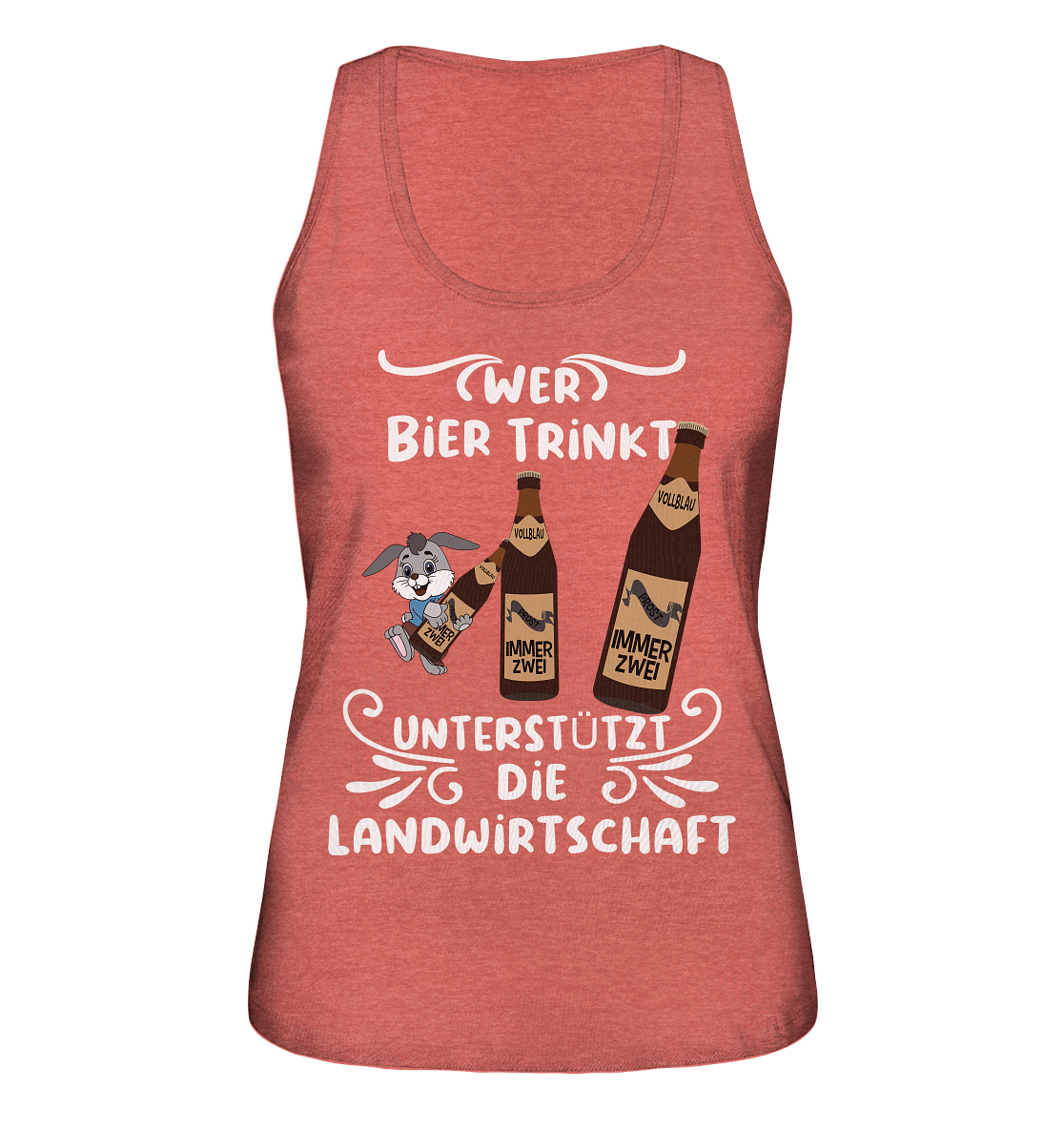 Wer Bier trinkt unterstützt die Landwirtschaft, Party- Shirt - Ladies Organic Tank-Top