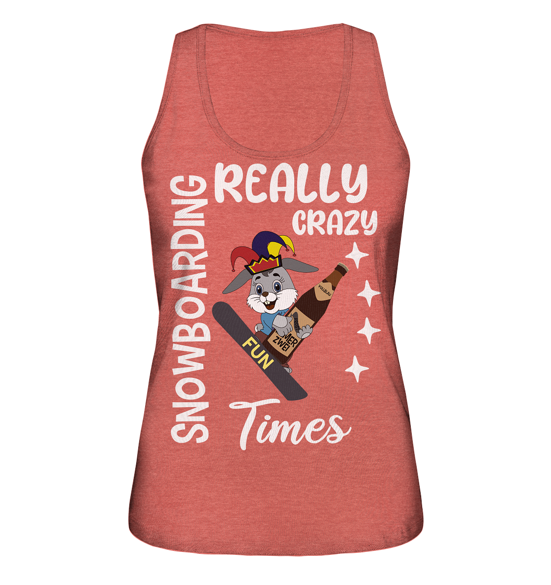 Snowboarding, Crazy Times, Snowboarder, Party - Ladies Organic Tank-Top