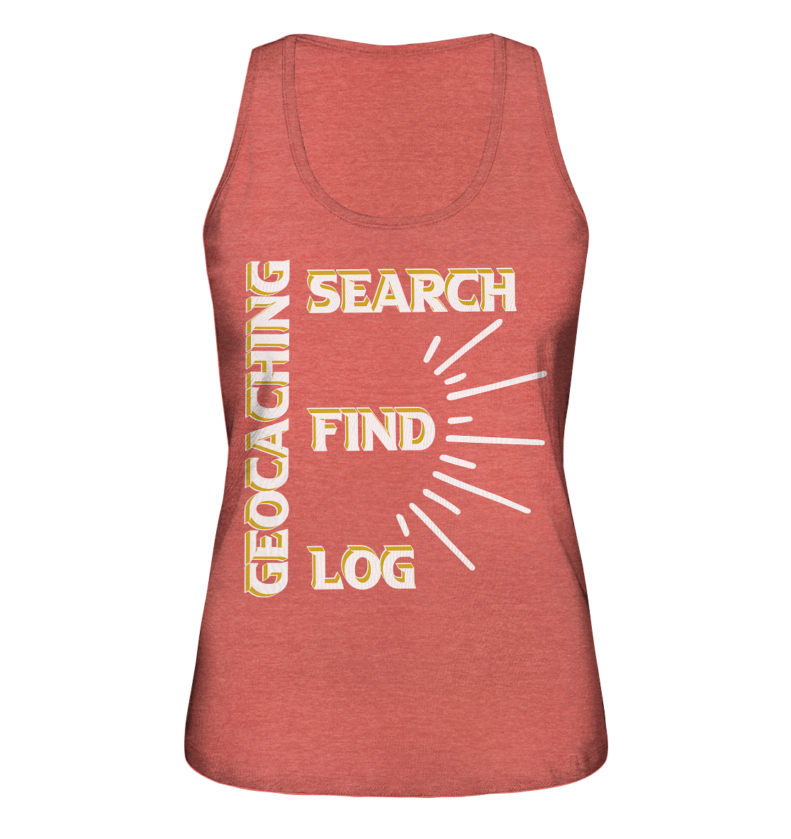 Geocaching-SEARCH-FIND-LOG, Cache Helles Disign - Ladies Organic Tank-Top