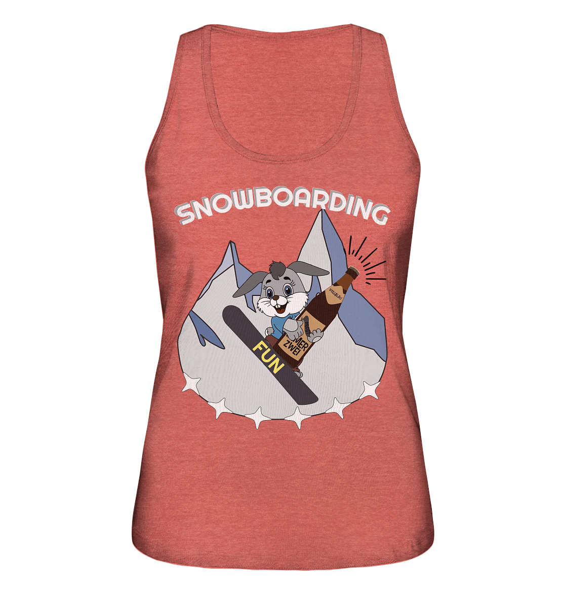 Snowboarder, Apres- Ski, Party danach, Piste, Helles Design - Ladies Organic Tank-Top