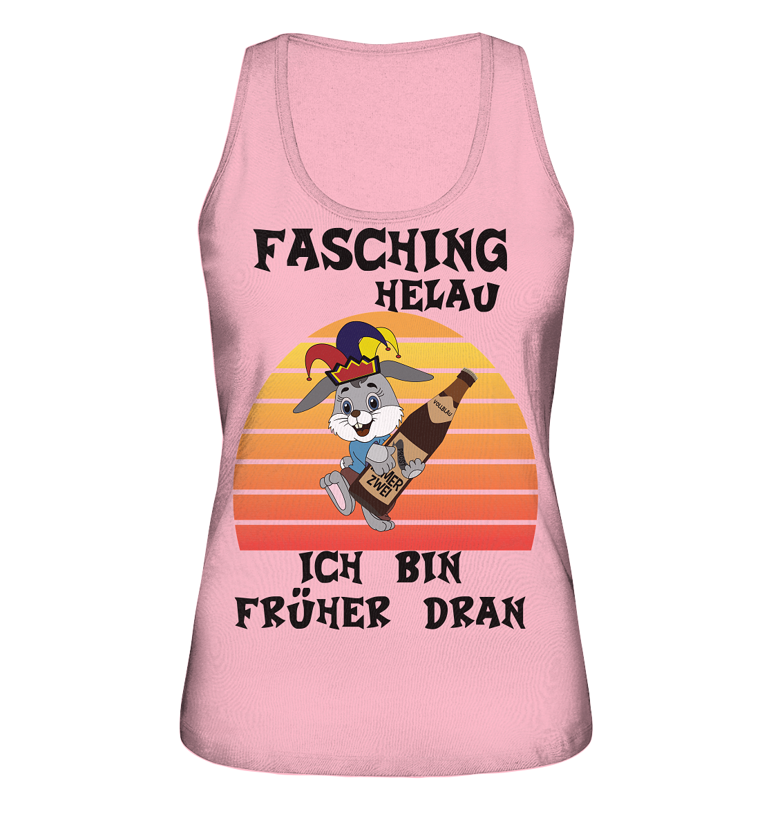 Fasching Helau, Osterhase feiert Karneval, Helau - Ladies Organic Tank-Top