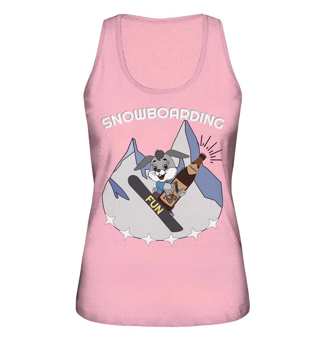 Snowboarder, Apres- Ski, Party danach, Piste, Helles Design - Ladies Organic Tank-Top