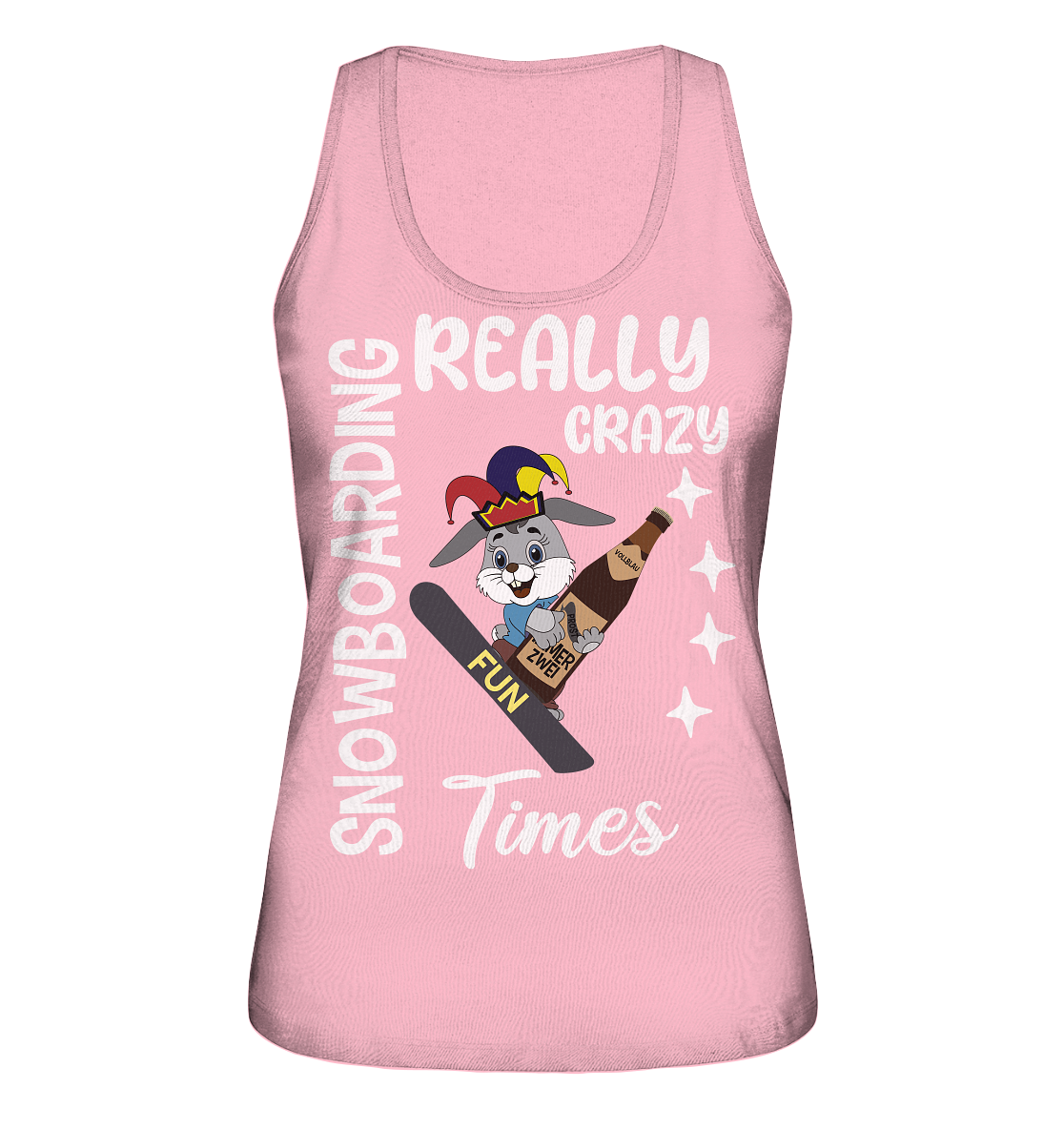 Snowboarding, Crazy Times, Snowboarder, Party - Ladies Organic Tank-Top