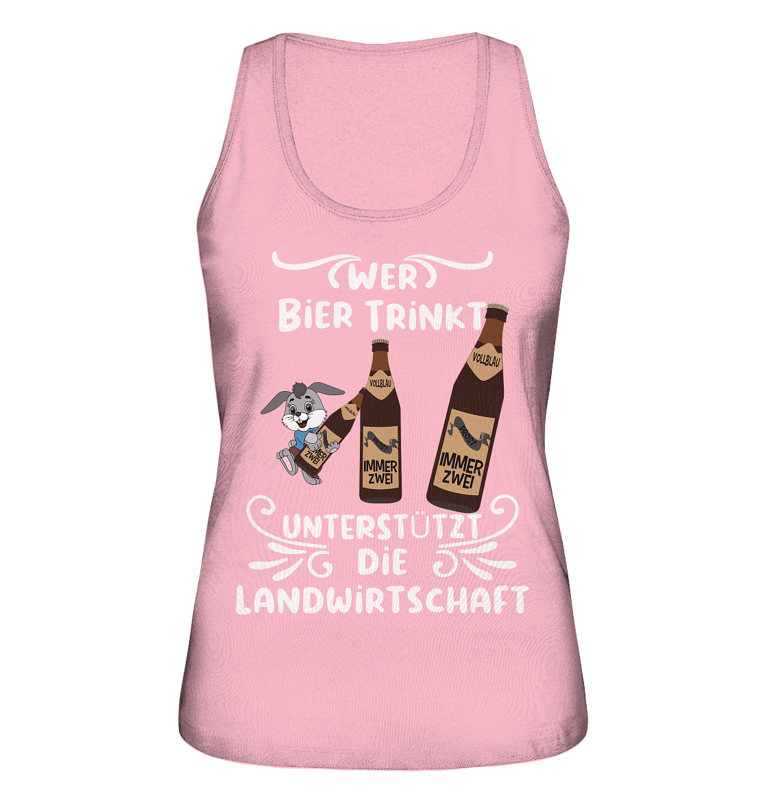 Wer Bier trinkt unterstützt die Landwirtschaft, Party- Shirt - Ladies Organic Tank-Top