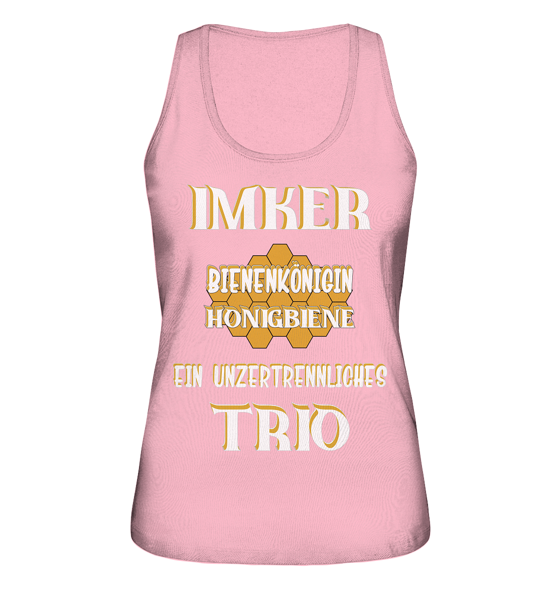 Imker- Bienenkönigin und Honigbiene, einTeam, Pfleger und Schützer von Bienen - Ladies Organic Tank-Top