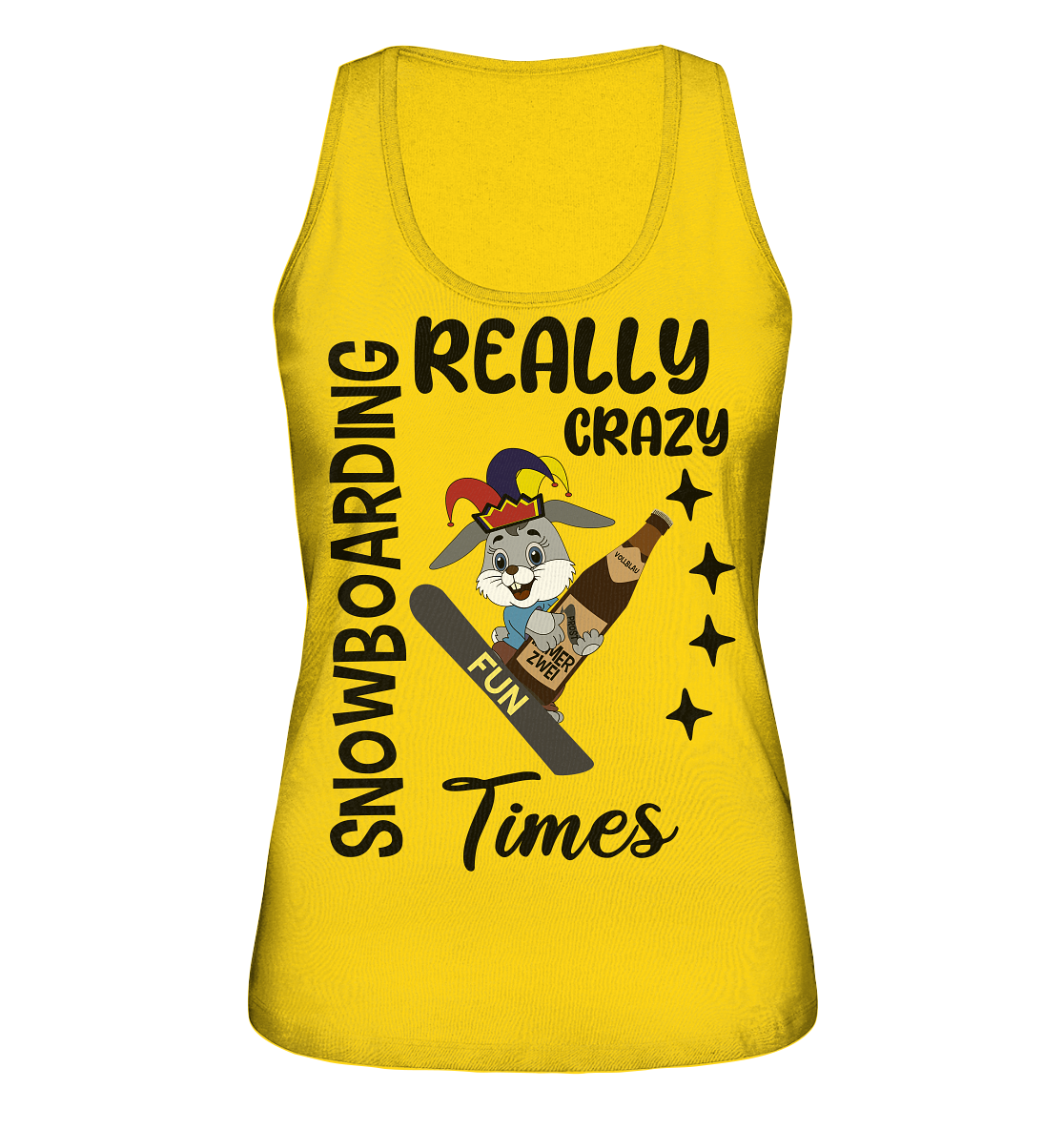 Snowboarding, really crazy, Osterhase mit Bierflasche  - Ladies Organic Tank-Top