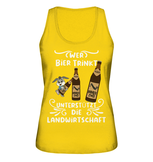 Wer Bier trinkt unterstützt die Landwirtschaft, Party- Shirt - Ladies Organic Tank-Top