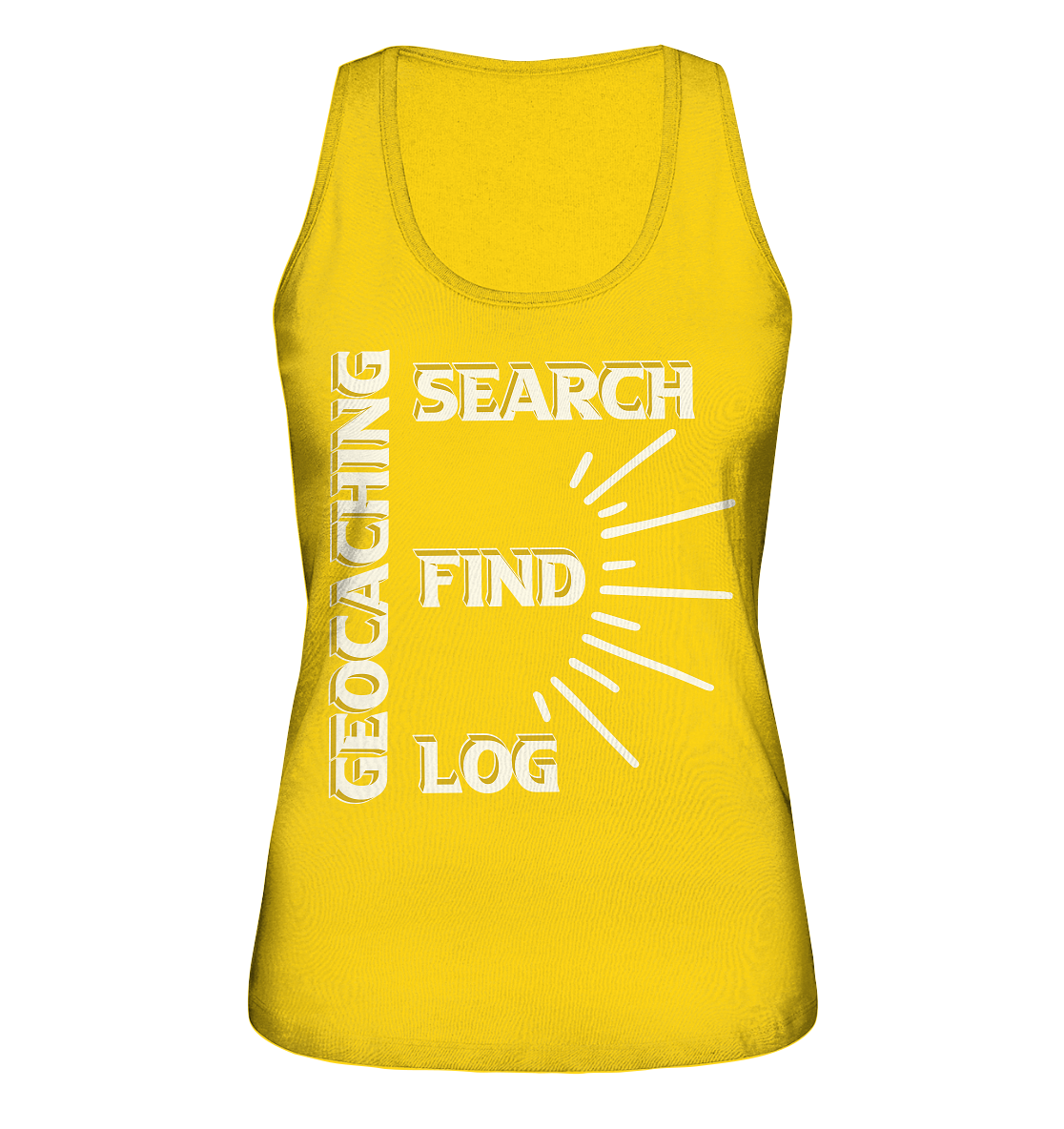 Geocaching-SEARCH-FIND-LOG, Cache Helles Disign - Ladies Organic Tank-Top