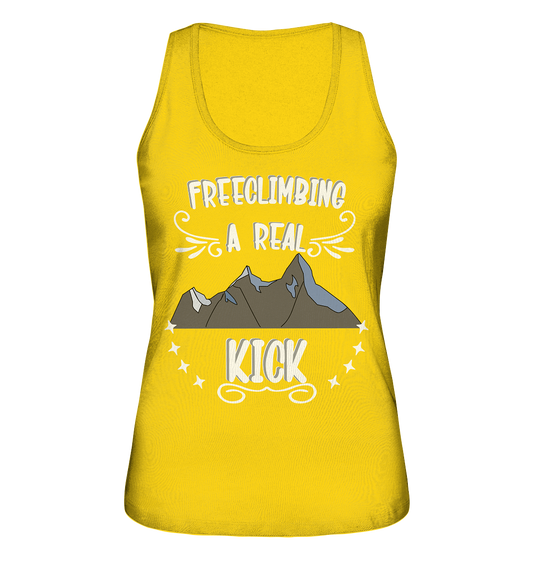 Freeclimbing - a real kick, sportlich & gefährlich - Ladies Organic Tank-Top