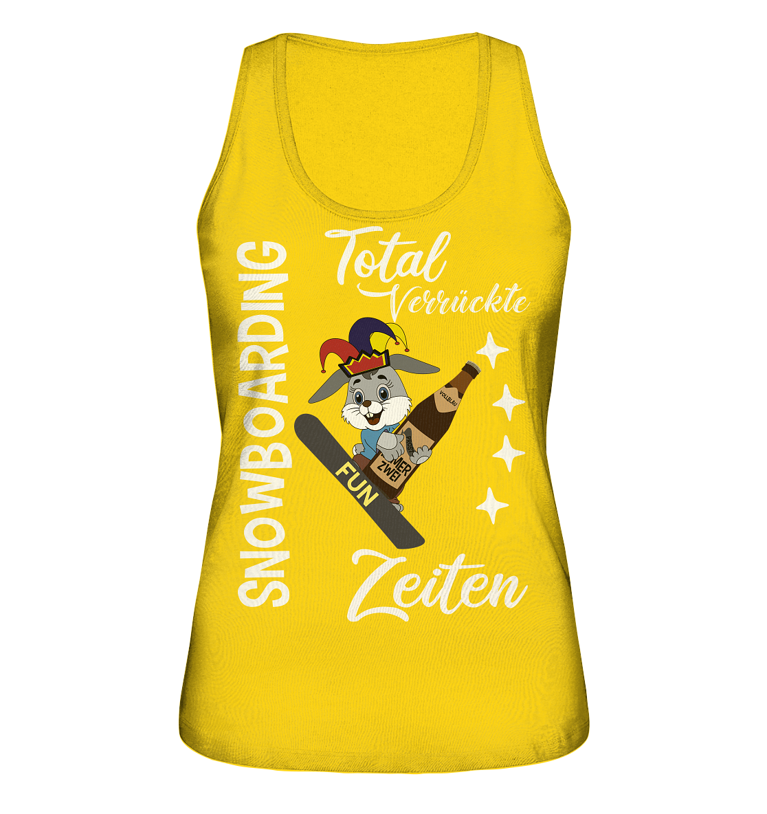 Snowboarding, verrückte Zeiten, Snowboarder, Osterhase - Ladies Organic Tank-Top