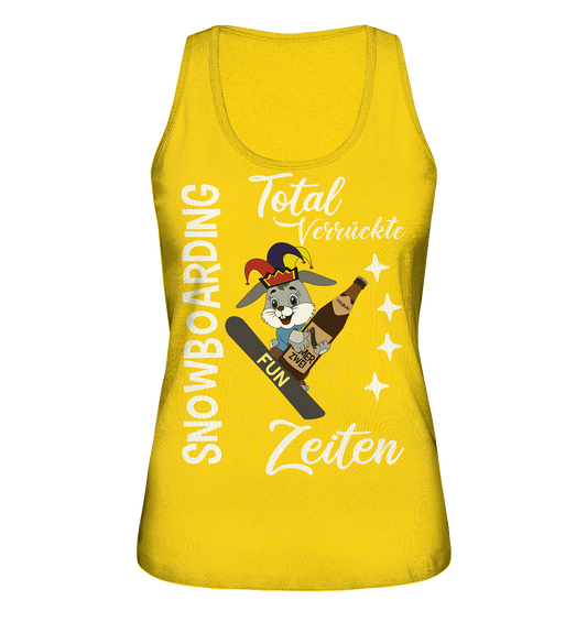 Snowboarding, verrückte Zeiten, Snowboarder, Osterhase - Ladies Organic Tank-Top