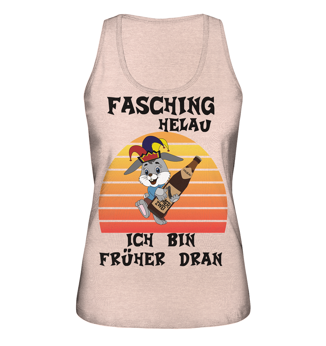 Fasching Helau, Osterhase feiert Karneval, Helau - Ladies Organic Tank-Top