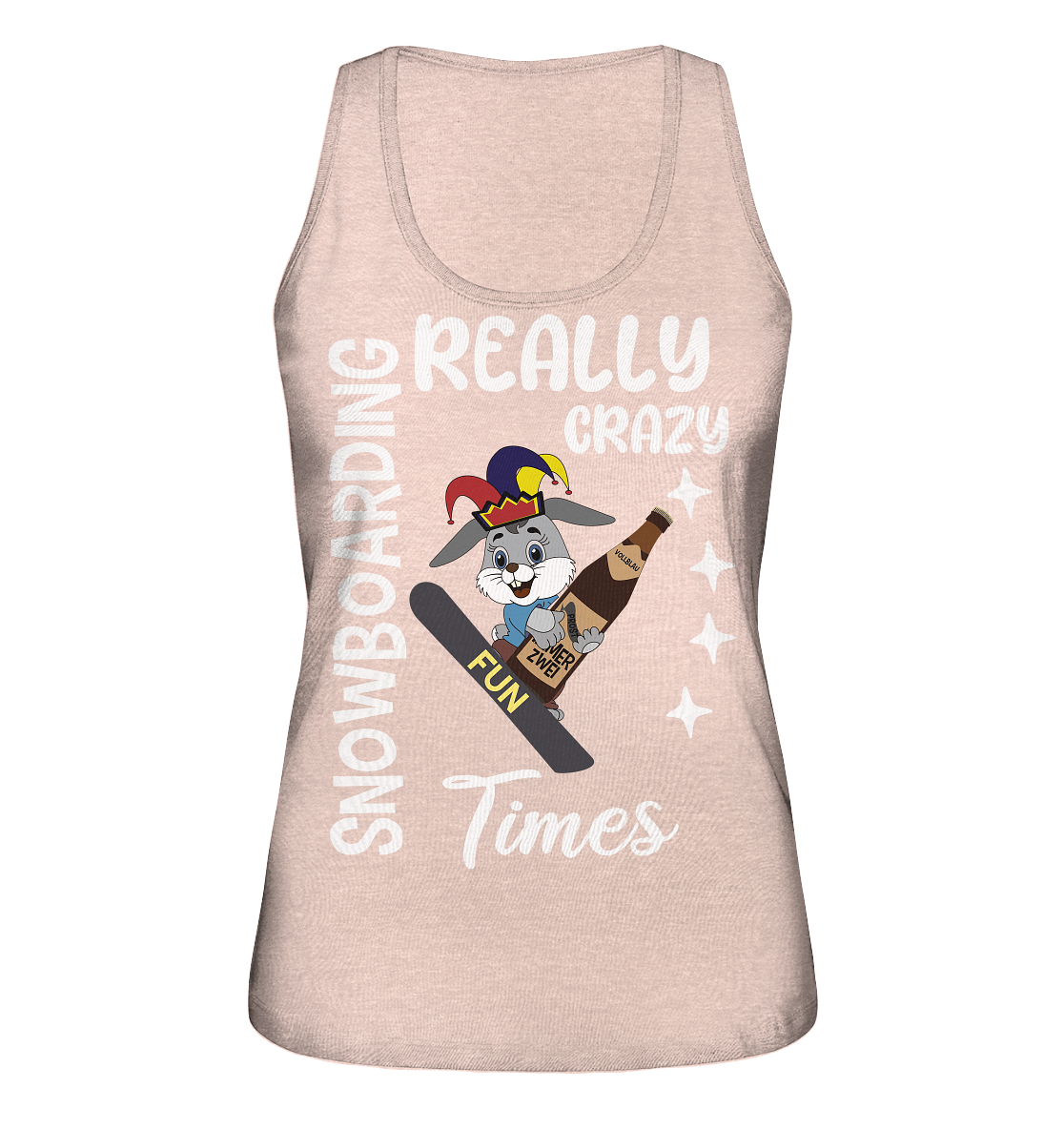 Snowboarding, Crazy Times, Snowboarder, Party - Ladies Organic Tank-Top