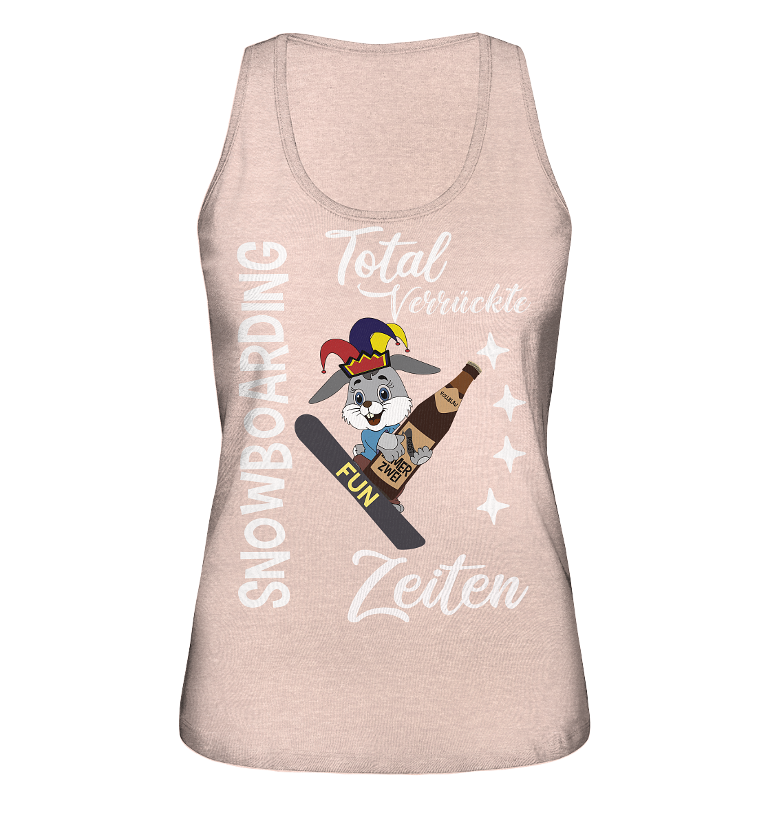 Snowboarding, verrückte Zeiten, Snowboarder, Osterhase - Ladies Organic Tank-Top