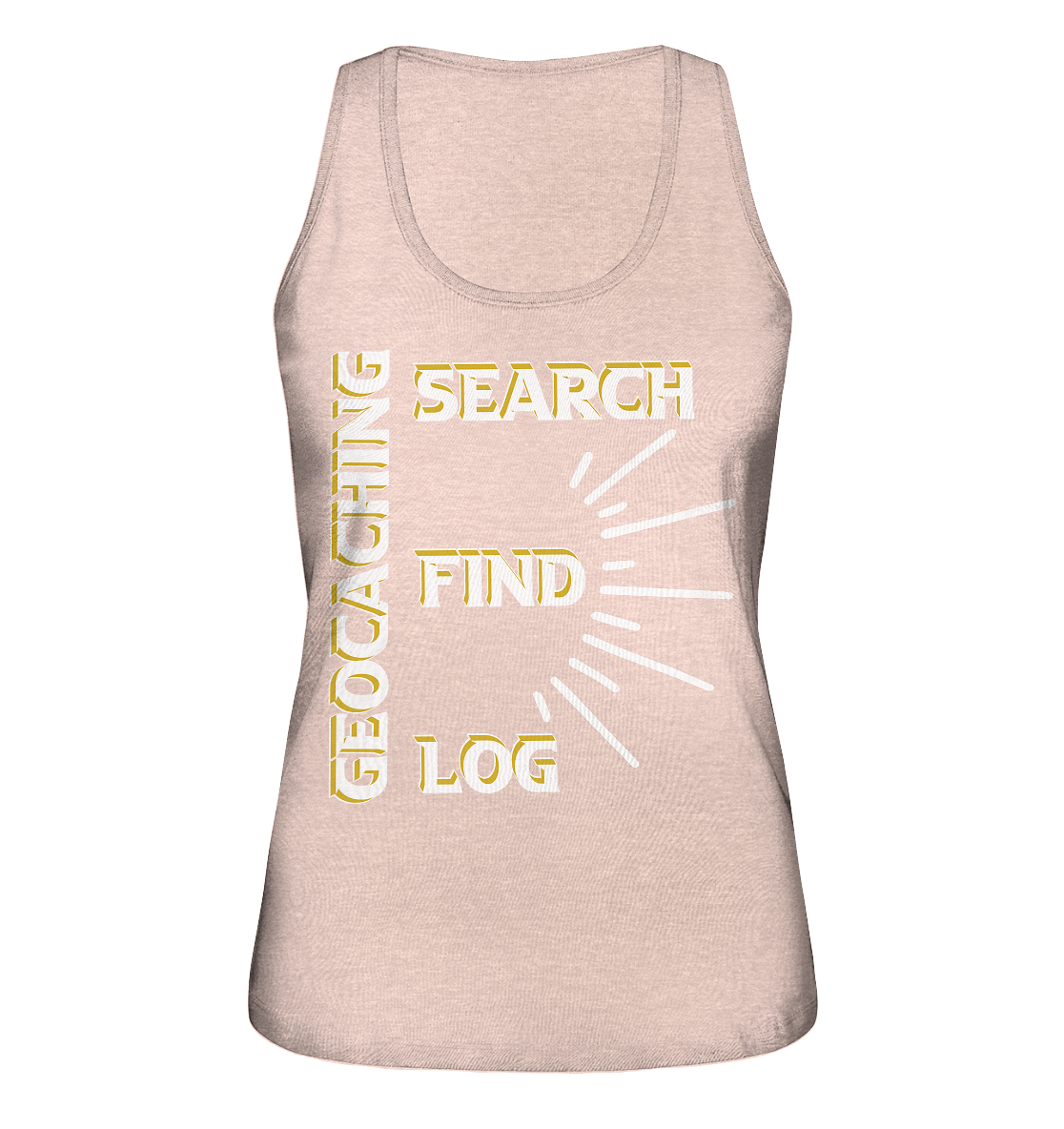 Geocaching-SEARCH-FIND-LOG, Cache Helles Disign - Ladies Organic Tank-Top