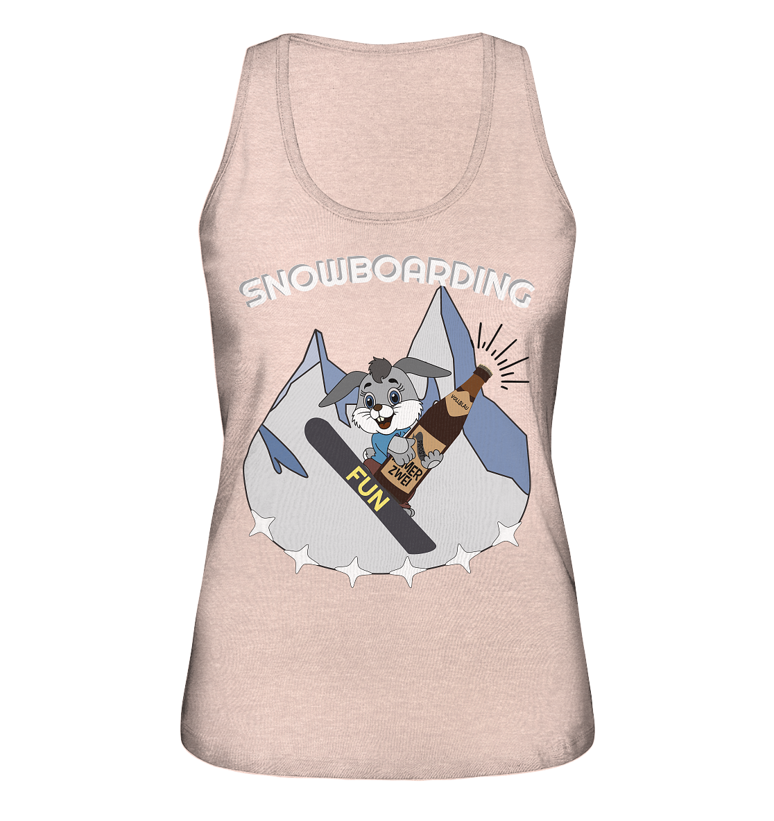 Snowboarder, Apres- Ski, Party danach, Piste, Helles Design - Ladies Organic Tank-Top