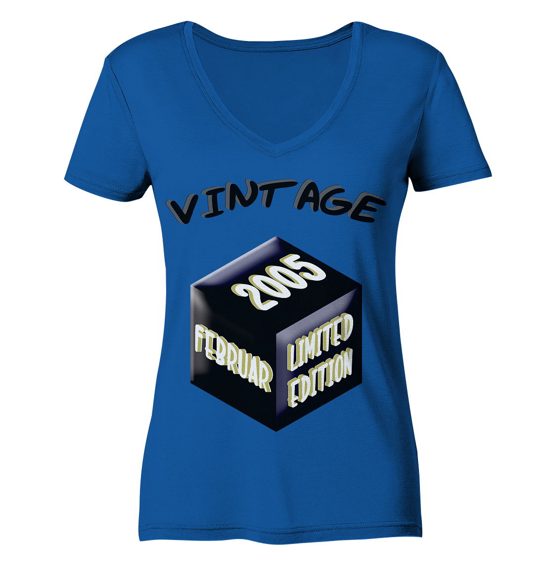 Vintage 2005 FEB Limited Edition, Geschenk zum 18 - Ladies Organic V-Neck Shirt