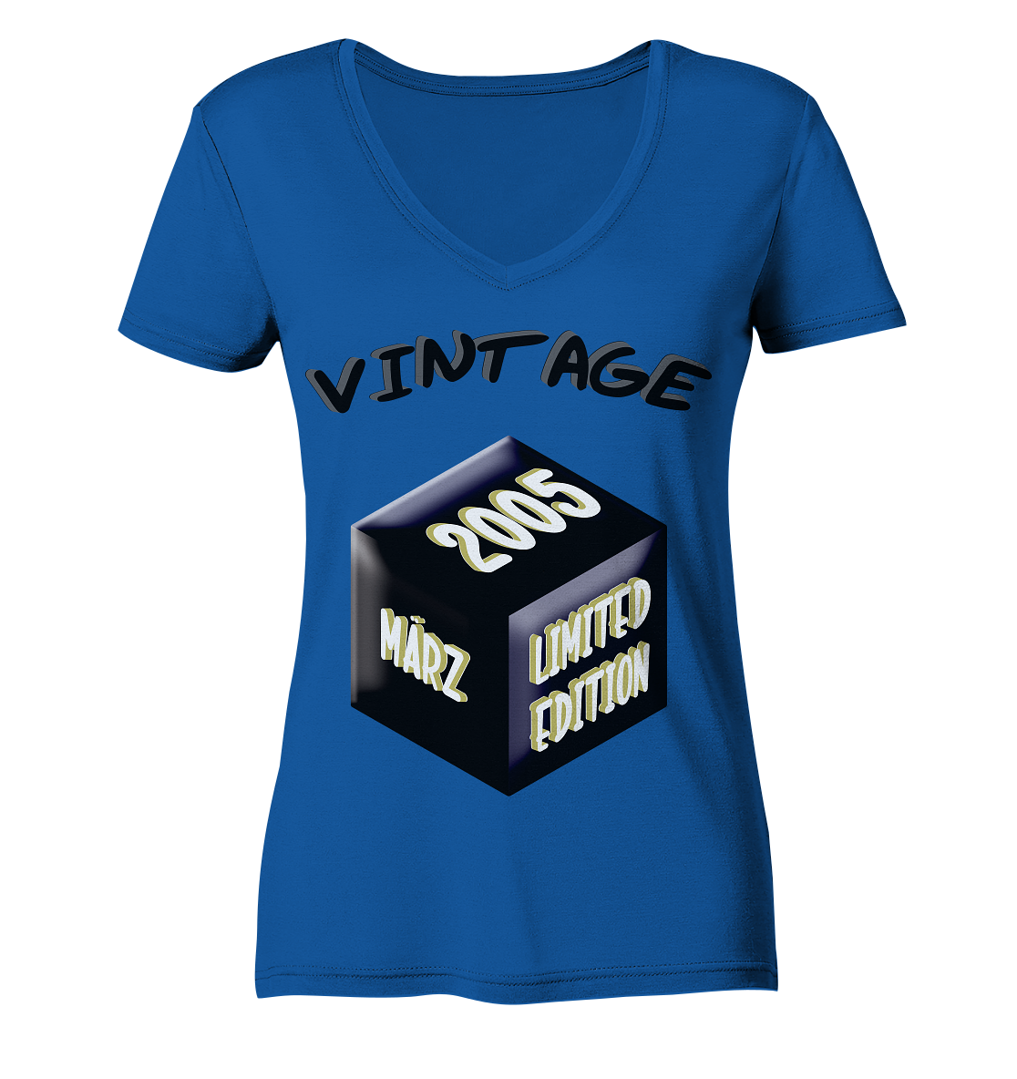 Vintage 2005 MÄRZ Limited Edition, Geschenk zum 18  - Ladies Organic V-Neck Shirt