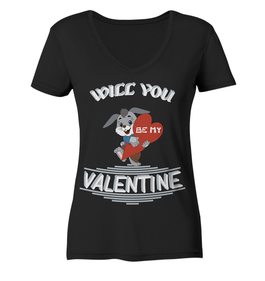 Valentine, Valentinstag am 14. Februar, Geschenkideen - Ladies Organic V-Neck Shirt