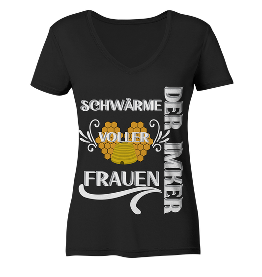 Der Imker, schwärme voller Frauen, Imkerei, Helden, Helles Motiv - Ladies Organic V-Neck Shirt