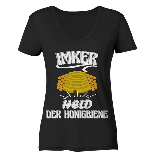 Imker, Bienen, Honig - Eine Magie, Imkerei, Wunder der Natur - Ladies Organic V-Neck Shirt